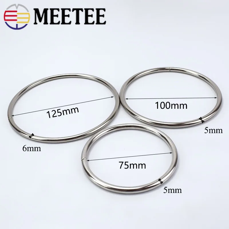 2pcs Meetee O Ring Metal Bag Handle Buckles for Women Handbag Lock Decoration Clasp Handles Connect DIY Part Accessories | Дом и сад