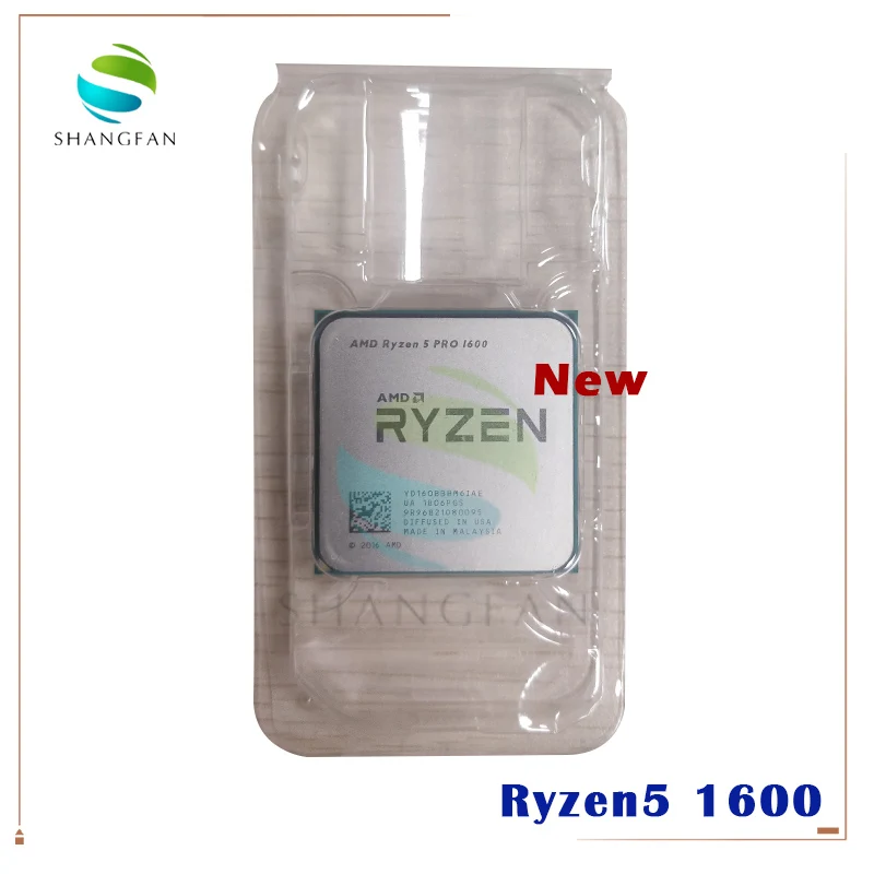 Новый процессор AMD Ryzen 5 1600 R5 PRO 3 2 ГГц шестиядерный двенадцатипоточный 65 Вт YD1600BBM6IAE