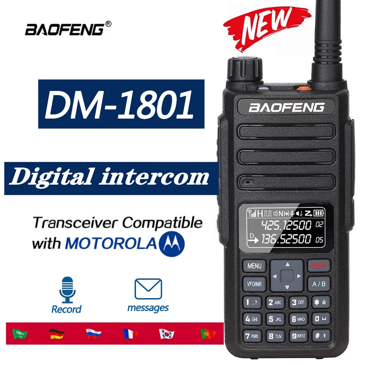 Baofeng DM 1801 Dual Band Time Slot цифровой РАДИОТЕЛЕФОНА Walkie Talkie “иди и трансивер DMR Motrobo Tier1 Tier2