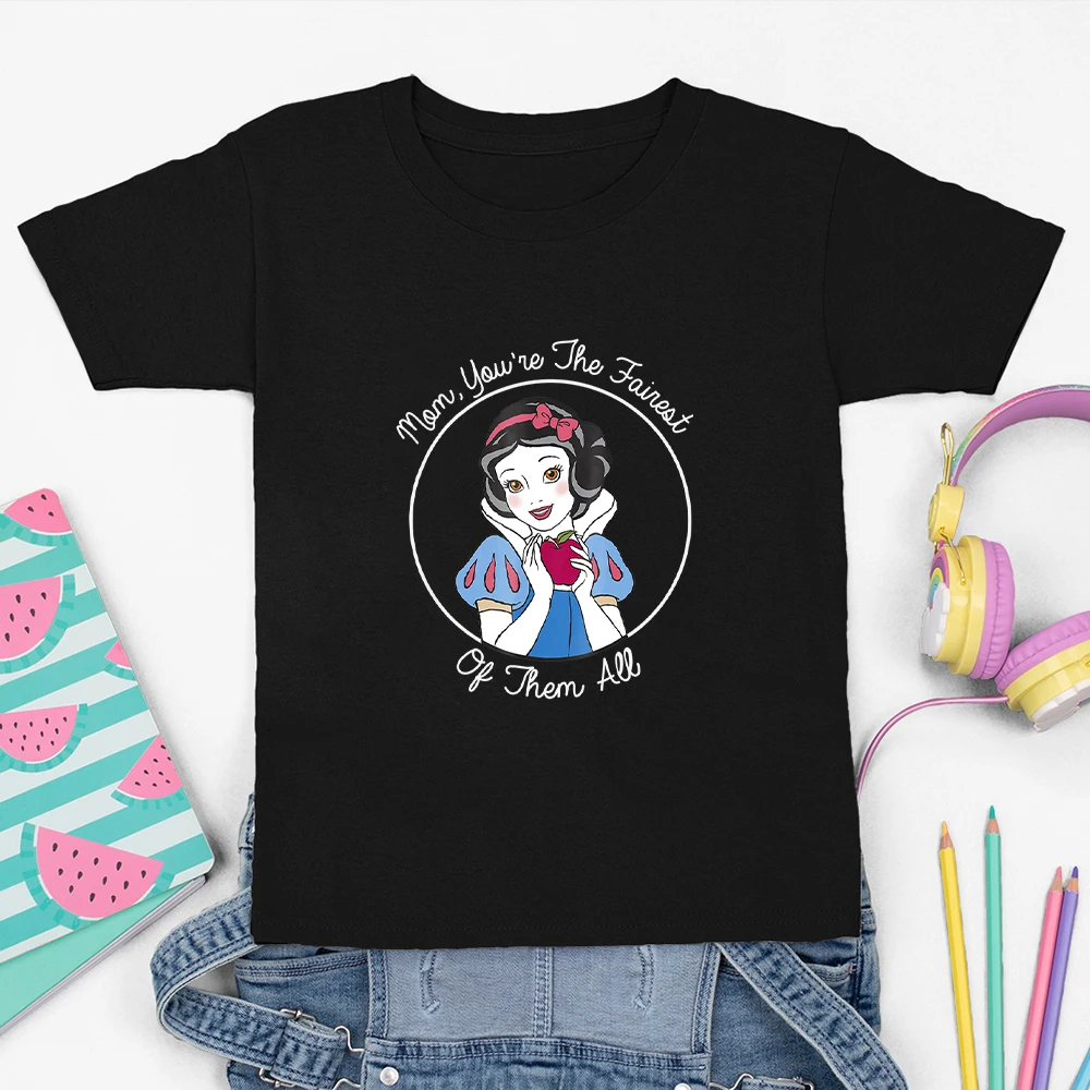 

Children T-shirt Disney Snow White Cartoon Printing Summer New Products Fashion Short Sleeve Color T Shirt Kids Four Seasons Top