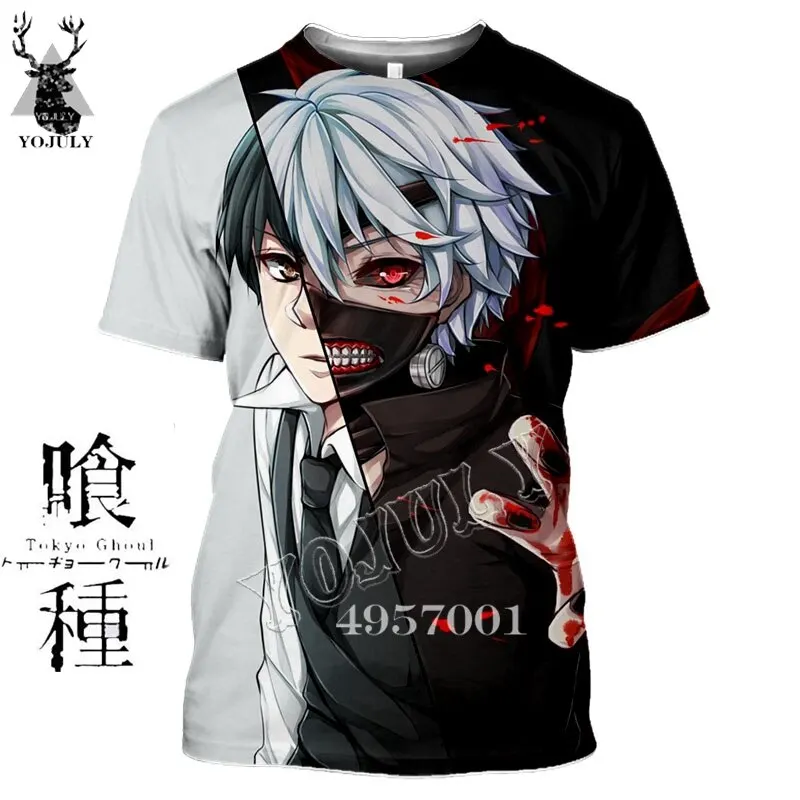 

Anime Harajuku T-Shirt Tokyo Ghoul 3D Printing Clothing Adult Casual Fashion T-Shirt Short-Sleeved Men T Shirt Cosplay Top Y905
