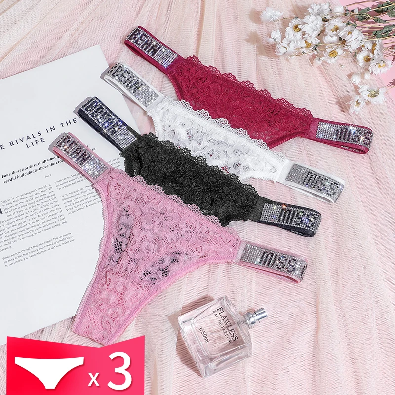 

Стринги женские со стразами, для фитнеса, спортзала, с низкой посадкой, мода танга, 3 шт.