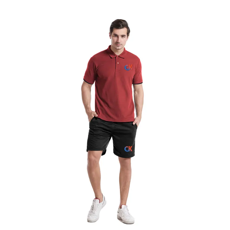 

2021 Summer Men's Classic Suit Men's Polo Shirt + Casual Shorts Fashion Simple Lightweight Loose Sportswear