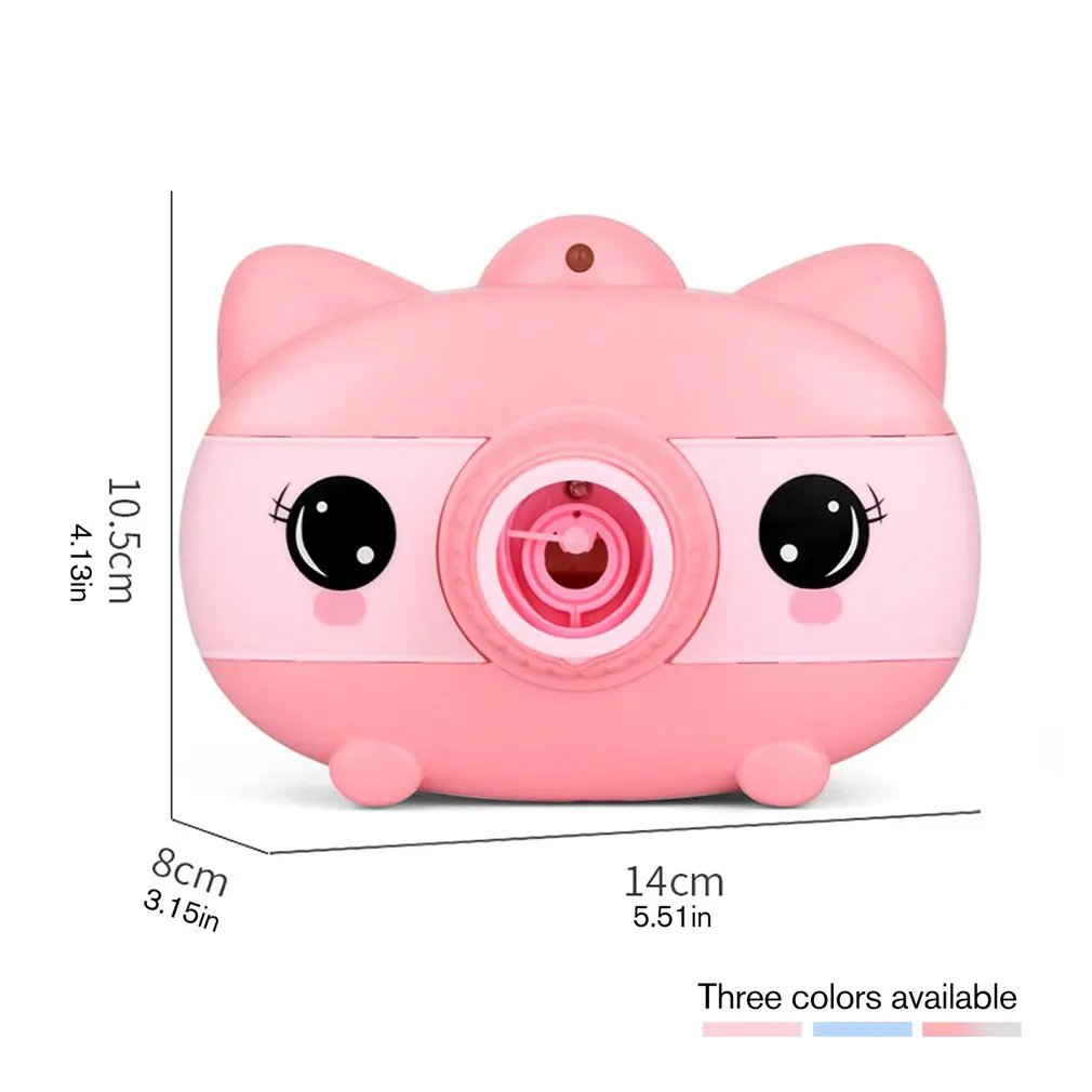 Cartoon Pig Bubble Camera Blower Machine Electric Music Flashing Light Machines Automatic Shape Toy | Бытовая техника
