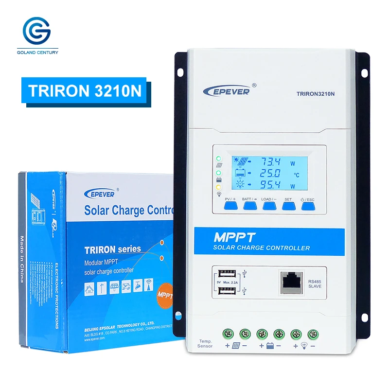 Контроллер заряда солнечной батареи Epever 30 А MPPT регулятор TRIRON 3210N 12 В/24 В макс.