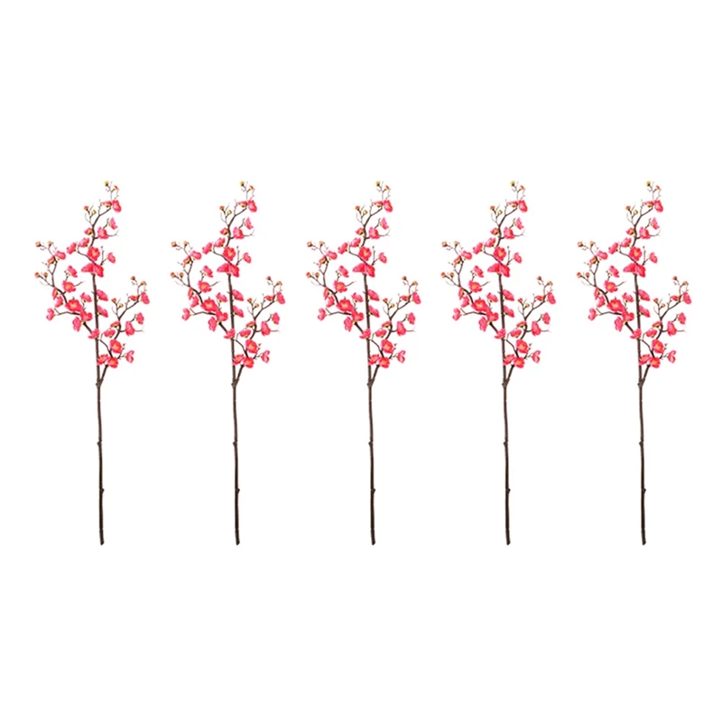 

5 Chinese Plum Blossom Artificial Flowers Home Decoration Wedding Flower Wall Artificial Flowers