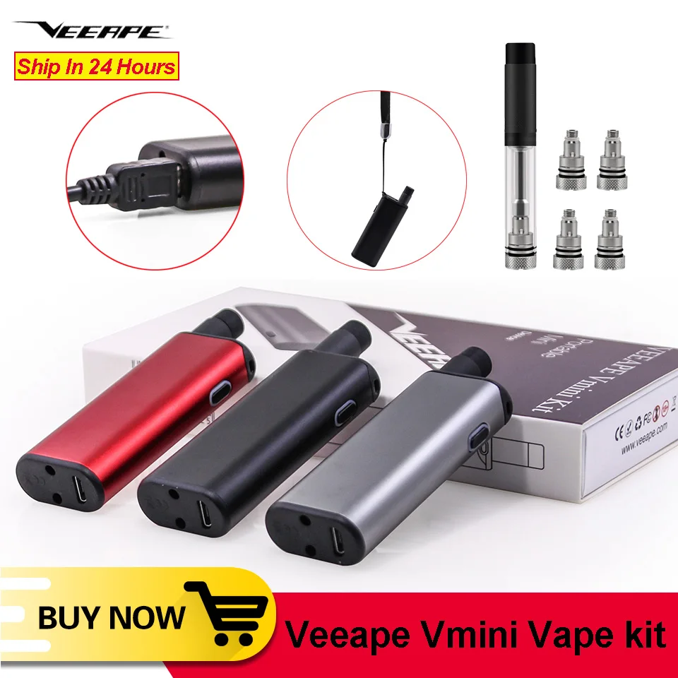 Оригинальный Veeape Vmini Vape ручка комплект 420 мА/ч 1.5ohm с 1 мл V19 бак КБР электронная