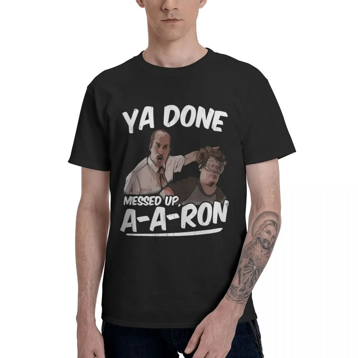 

For Male Tee Shirt Key And Peele A-Aron Nice Cotton Harajuku Classic Round Neck Vintage T-shirt