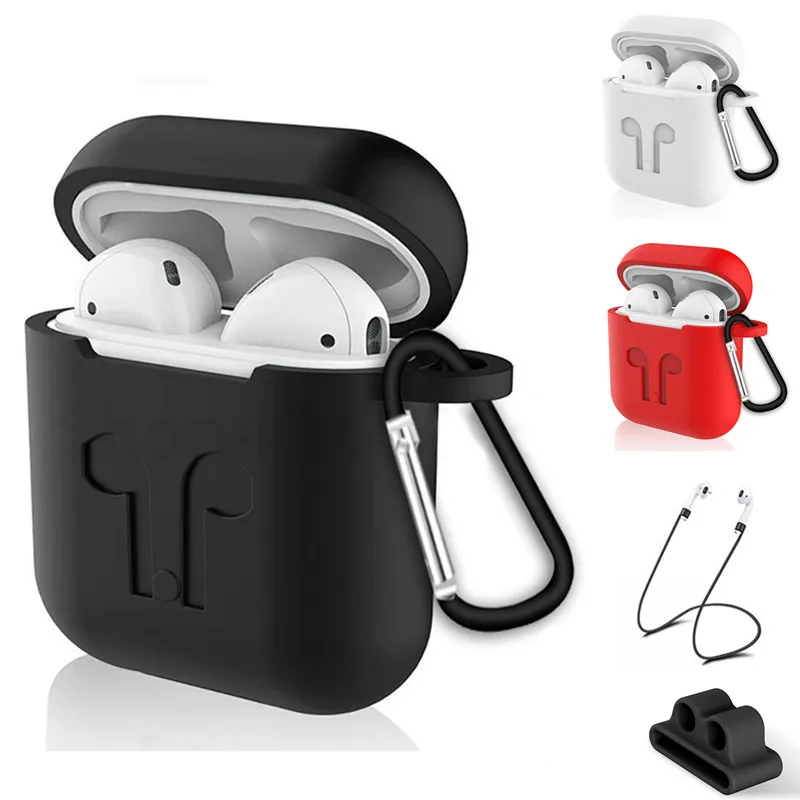 Чехол для AirPods защитный силиконовый чехол ударопрочный Earpods Apple Air pods мягкий