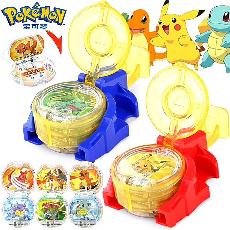 

Pokemon Pocket Launcher Pikachu Go Fighting Table Game Beyblade Monster Pikachu Action Anime Model Toy Children's Birthday Gift