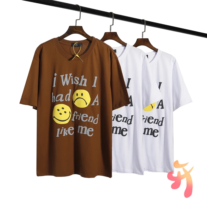 Мужская и женская футболка Kanye West CPFM вспененный смайлик я желаю моему другу вроде