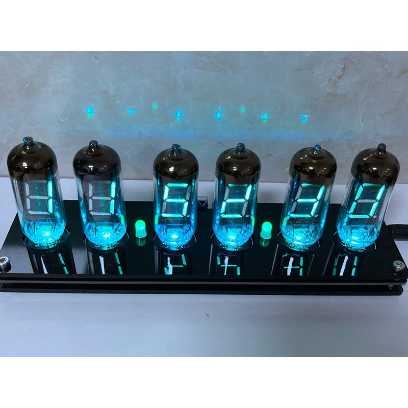 Флуоресцентные трубчатые часы с шестью флуоресцентными трубками (не светящаяся