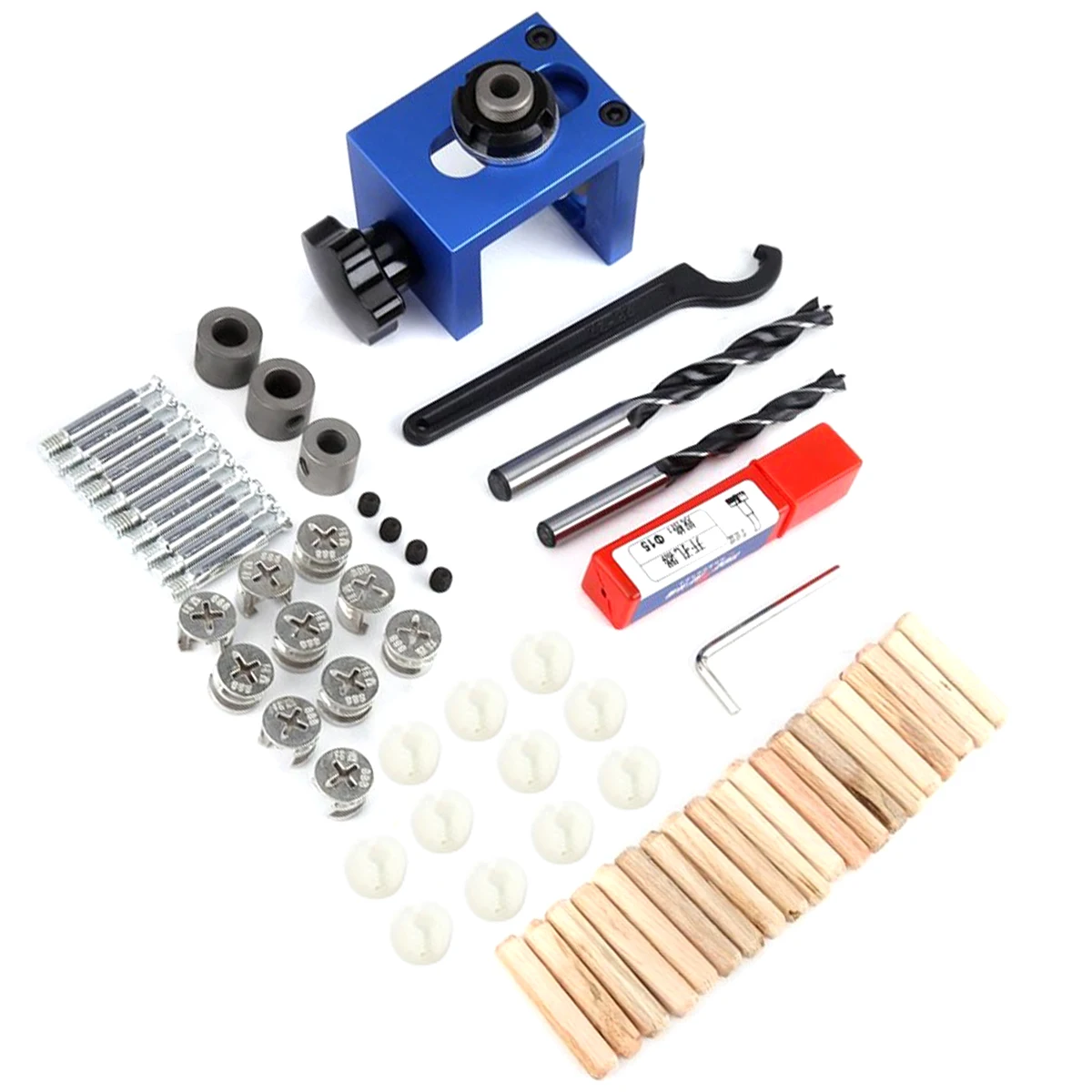 

Wood Dowel Hole Drilling Guide Jig Kit Woodworking Carpentry Positioner With Hole Cutter Woodworking Carpentry Positioner Tool