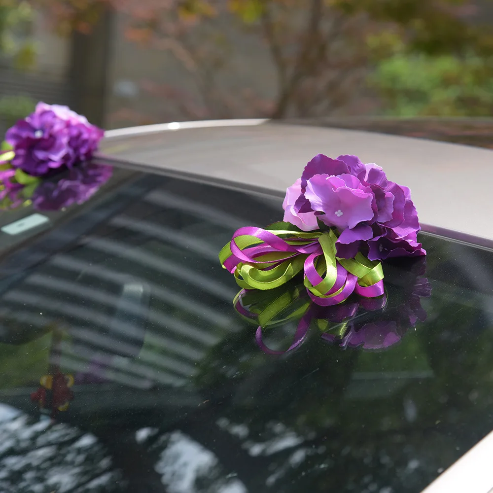 Фиолетовый Искусственный цветок розы кружевное платье с лентой для свадьбы