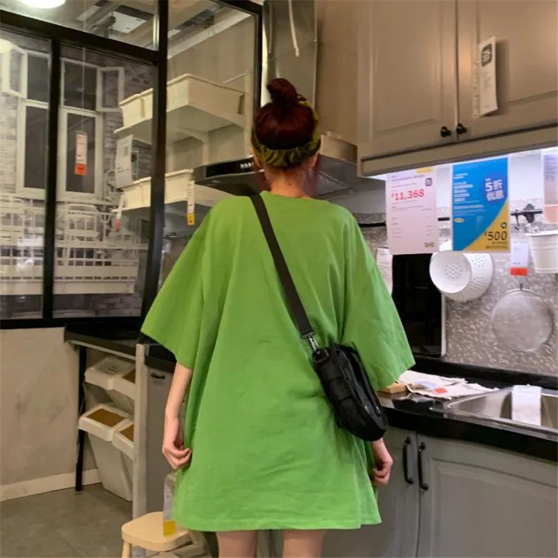 

2020 Harajuku bf wind Loose Large Size 4XL half-sleeved Shirt graffiti T-shirt female Summer t shirts For Women b360