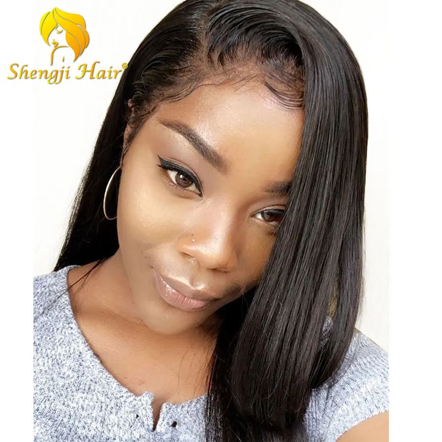 Прямые 370 синтетические парики для черных женщин Поддельные предварительно