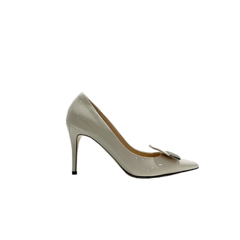 Простые элегантные туфли на высоком каблуке женские шпильке черные