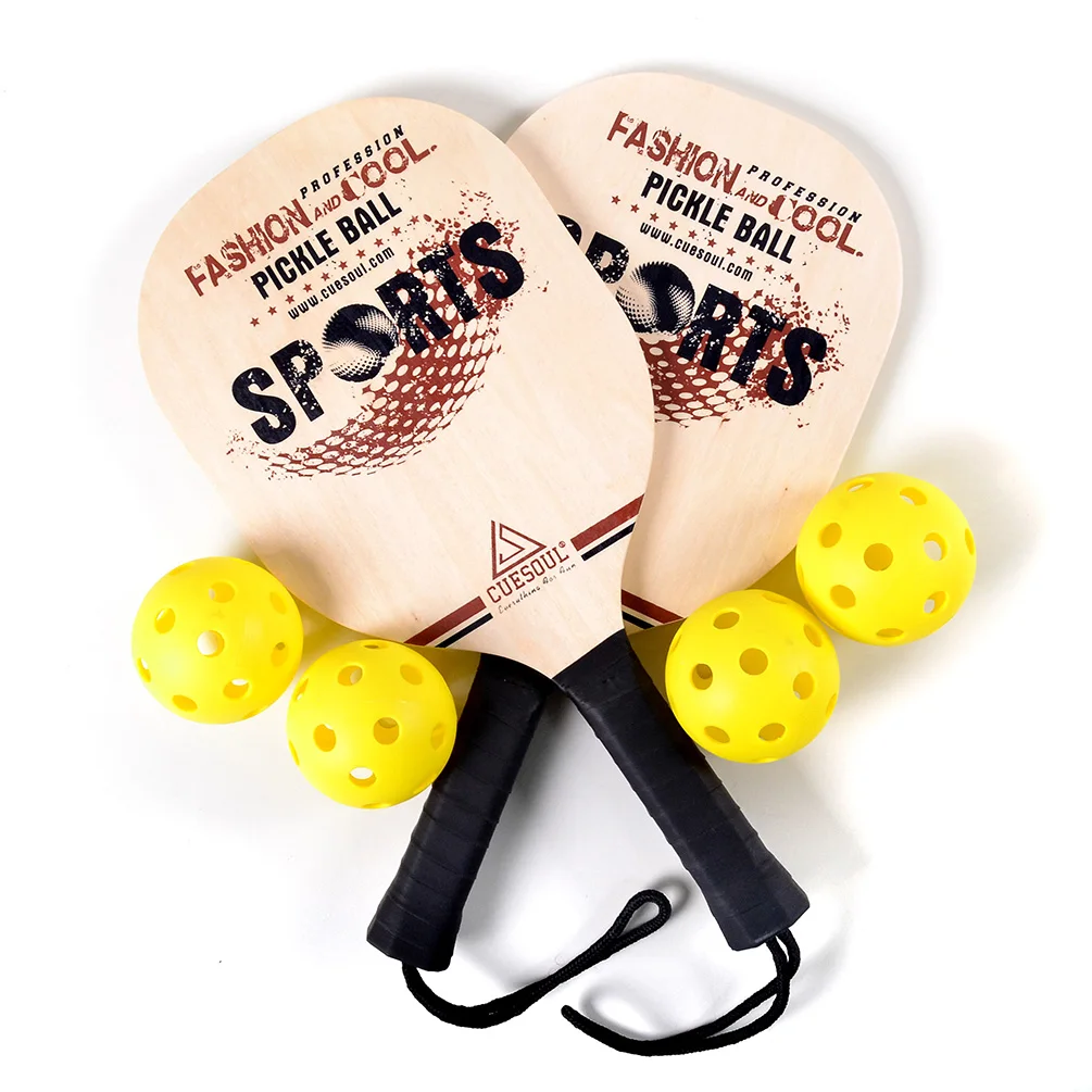 

High Quality, Wooden Pickleball Paddles Set