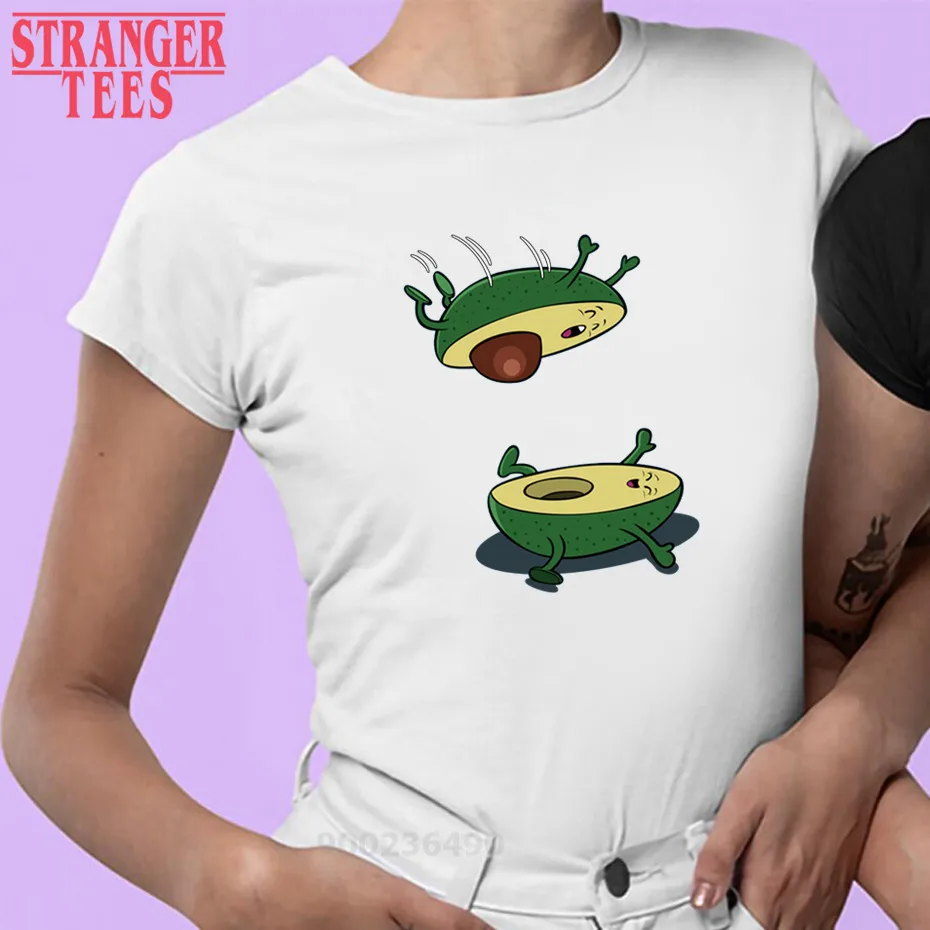 Авокадо Перейти Яйца Секс узор футболка для женщин Harajuku веганских материалов