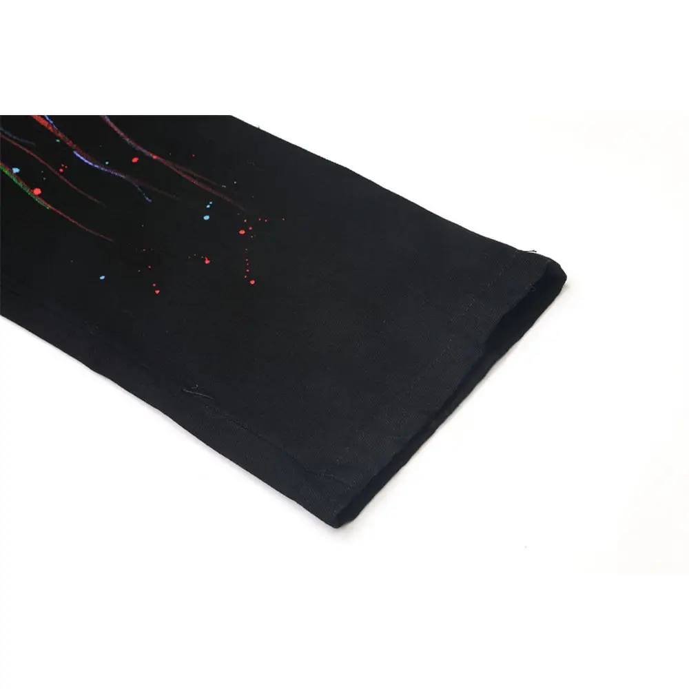 

Tideshec Denim Pants Graffiti Cargo Straight-leg Pants Baggy Jeans Streetwear Hip Hop Harajuku Fashion Casual Mens Trousers