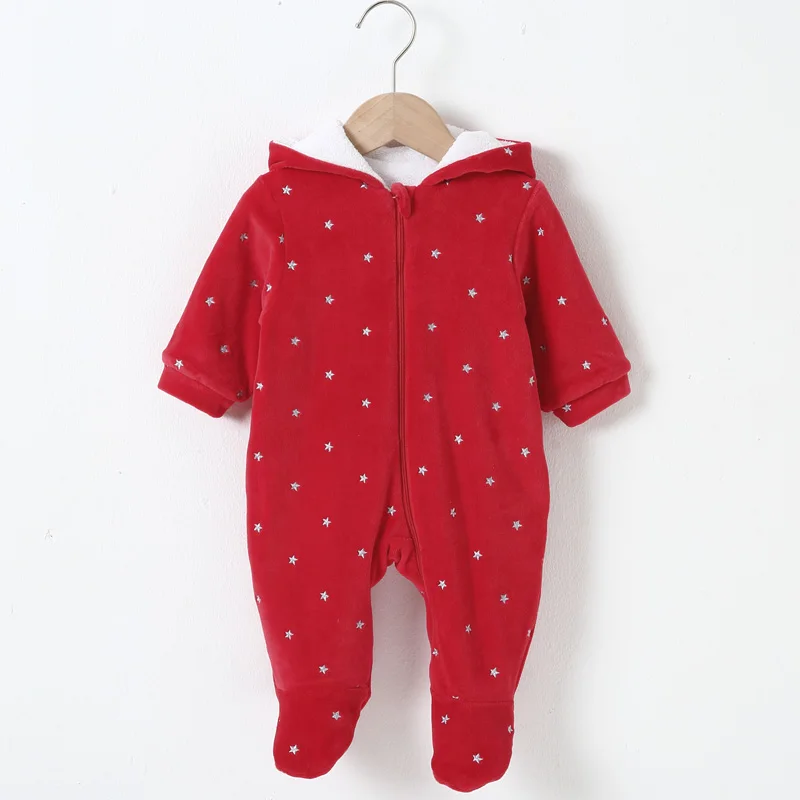 Детские комбинезоны с капюшоном комбинезон длинными рукавами зимняя плотная