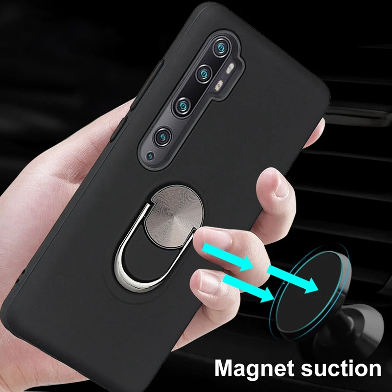 Магнитный чехол с кольцом-подставкой для Xiaomi Mi Note 10 Pro 9t A3 Xiomi Redmi 9 Max 8 9s 10s 7 8t 9c 9a k20 K30