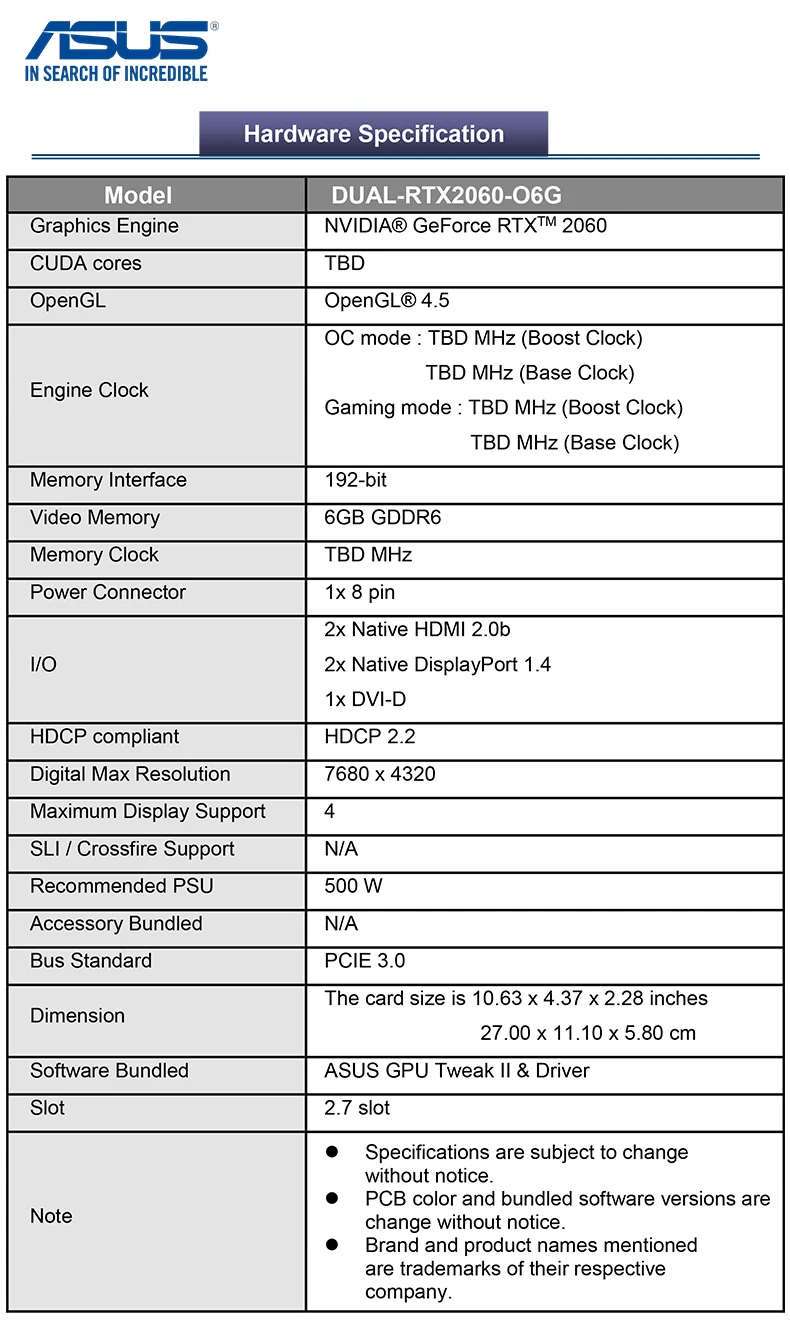 ASUS DUAL-RTX 2060-O6G в форме снежного барса, настольный ПК карточная игра 2060 6GSupport 4 screen