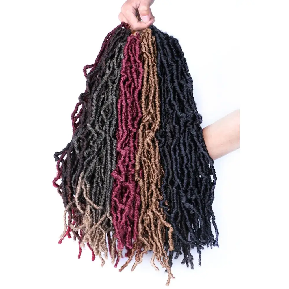 YunRong 18 ''синтетический 3 шт./лот Nu Locs вязаный крючком волос 21 нить/шт. 90 г