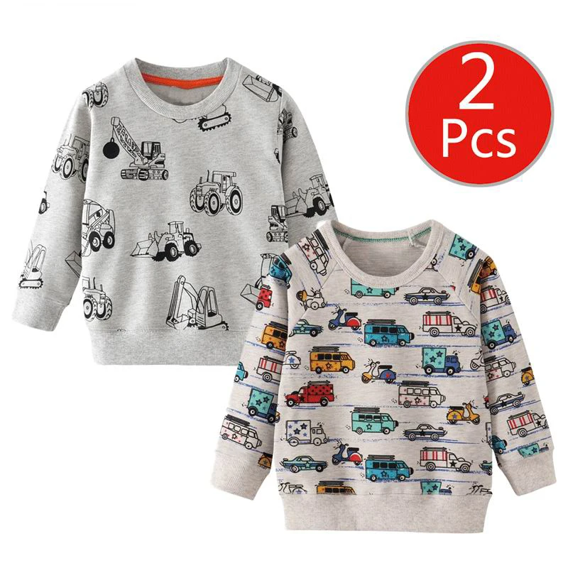 SAILEROAD 2 шт. Толстовка для детей мультфильм автомобиль теплая толстовка с длинным