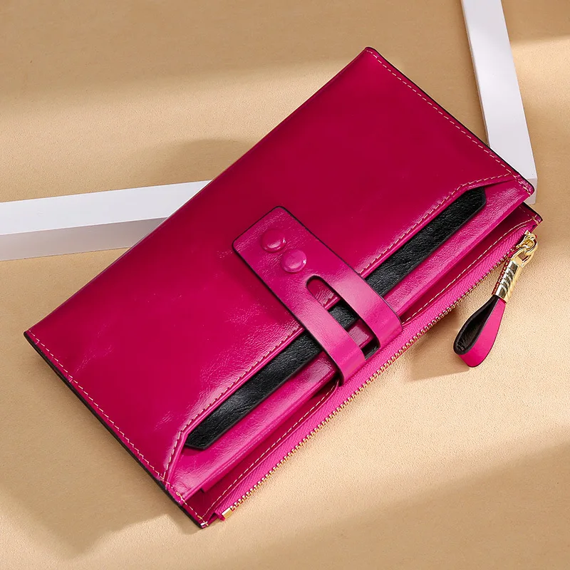 

Women's Wallet Clutch Bag Large Capacity Long Zipper Wallet Multi-function Card Package Purse Women's Red Handbag Slim Wallet