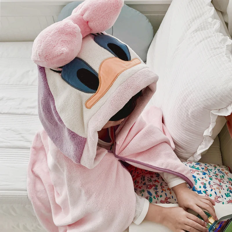 Disney Микки и Минни Маус с капюшоном пляжные полотенца Дональд Дак Дейзи бантом из