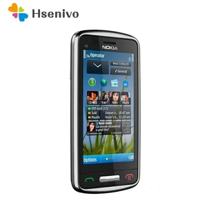 nokia c6 01 refurbished original unlocked 3 2inch cell mobile phone gsm 3g wifi gps 8mp 1gb internal memory free shipping free global shipping
