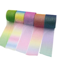 25yardsroll 6cm rainbow tulle roll glitter silver dot tutu fabric baby shower party supplies diy hair bows handmade materials