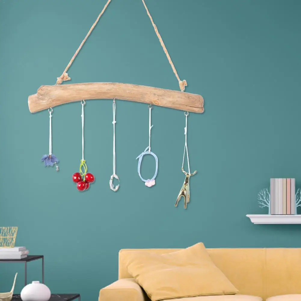 Деревянная подвесная вешалка для пальто в скандинавском стиле маленькая ключей
