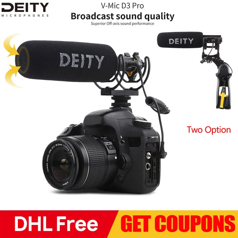 Конденсаторный микрофон Deity V Mic D3 Pro суперкардиоидный для видеостудии с полярным