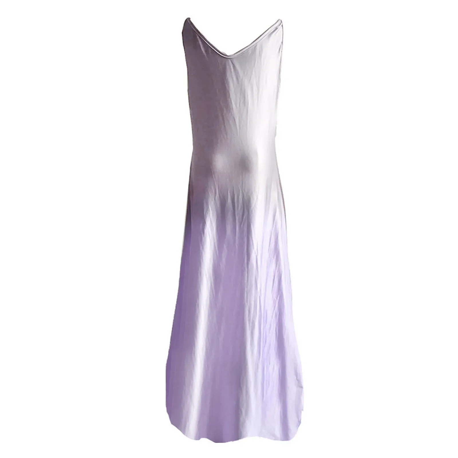 

Women's Summer Dress Tie Dye Gradient Printed Casual Sleeveless Camisole V-neck Print Maxi Tank Long Dress Vestido De Mujer 2021