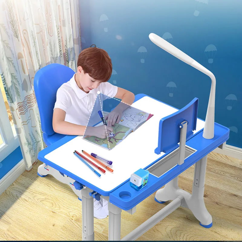 

Children's study desk, writing table, primary school students, household homework, tables and chairs, boys rise and fall