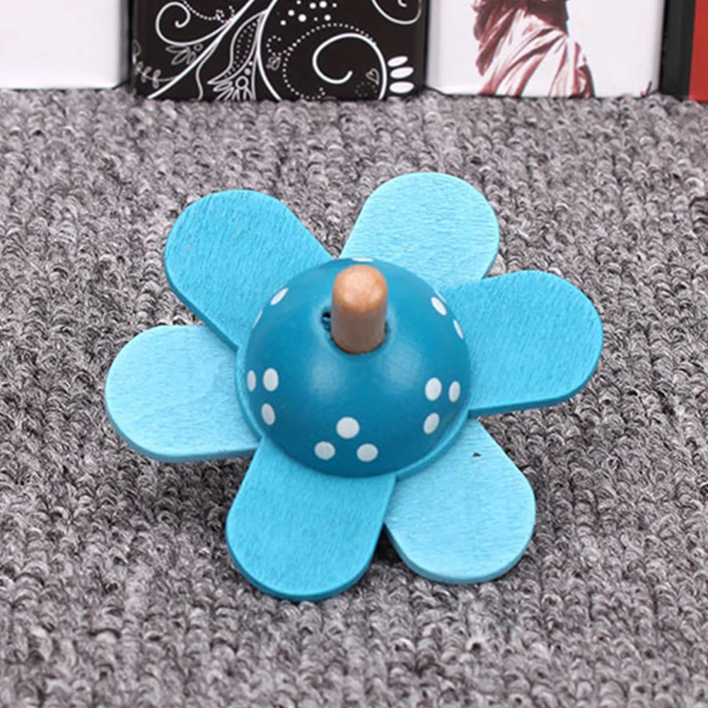 

Top Non-toxic Children Gift Flower Rotate Classic Spinning Cartoon Kids Educational Toy Cute Learning Educational Wooden Toy