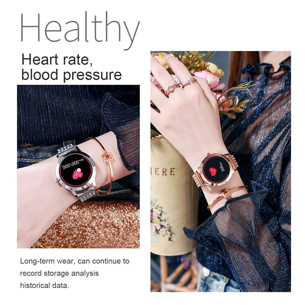 2021 Stylish Smart Watch Heart Rate BP WhatsappMessage & Call Reminder IP68 Waterproof LW10 Smartwatch Women Connect Android IOS