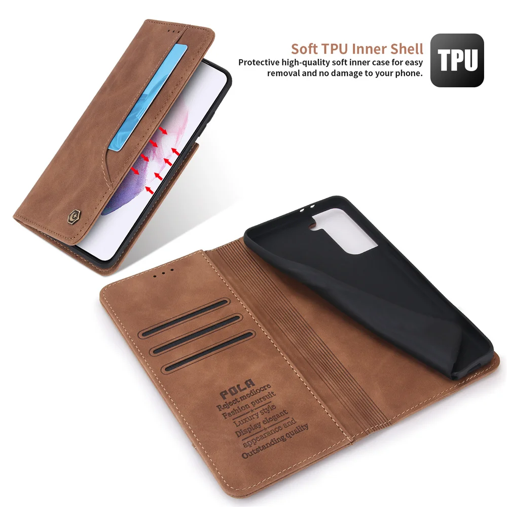 Luxury Flip Magnetic Case For Samsung Galaxy S21 S20 FE Note 20 10 9 Ultra S10 E S9 Plus Note20 Leather Wallet Cards Phone Cover | Мобильные