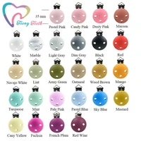 new colors 10 pcs silicone teether clips round diy baby pacifier dummy chain holder soother nursing jewelry toy round clips
