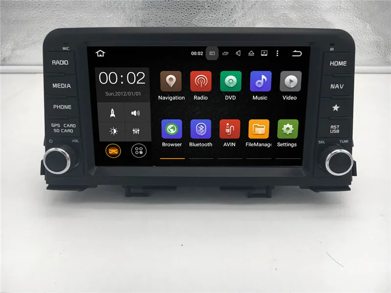 Автомобильный DVD плеер 8 дюймов Android 9 0 GPS для KIA PICANTO MORNING 2017 4 Гб ОЗУ 64 ПЗУ Wi Fi BT