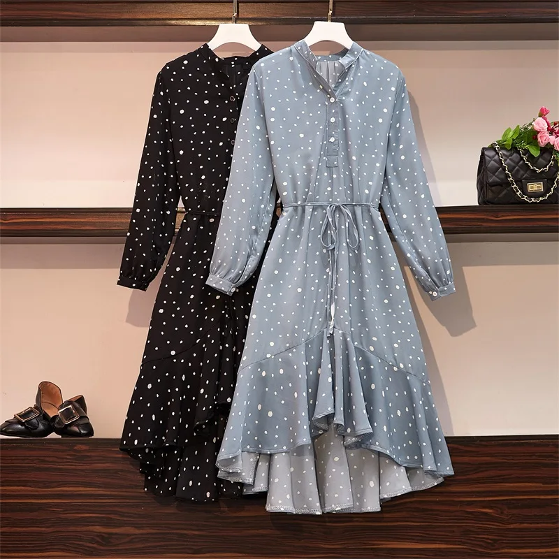 Женское платье рубашка с оборками осень 2020 Модные свободные повседневные