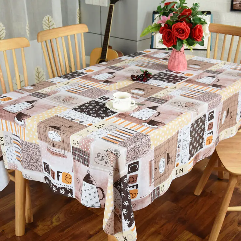 

Table cloth waterproof, oil proof and wash free PVC table mat desk cloth