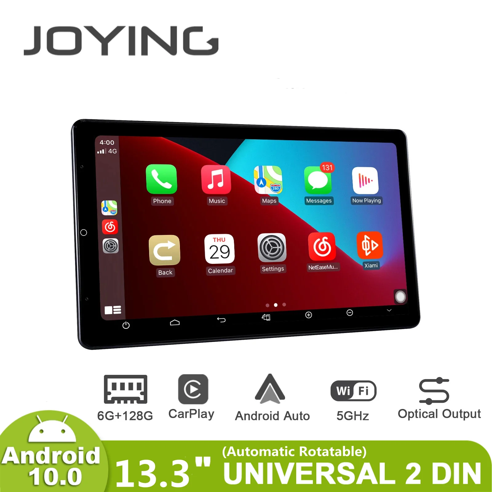 

Автомобильный стерео-радиоплеер, Android 10,0, GPS-навигация, IPS 13,3 дюйма, 1920*1080, поддержка 4G, универсальный 2 din, 4G, мультимедийный плеер