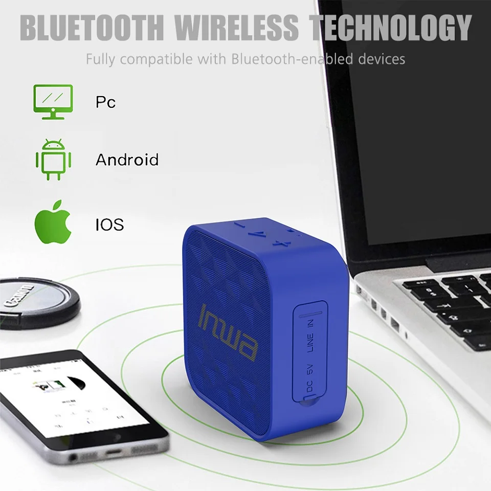 Мини-динамик без портативного внешнего провода Bluetooth-динамик стерео Музыка