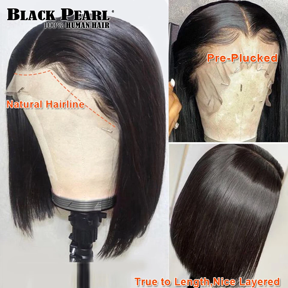

13X4 Cut Bob Wig Short Lace Front Human Hair Wigs Lace Wig Bob Brazilian Straight Bob Wigs Remy Deep Curly Lace Frontal Wig