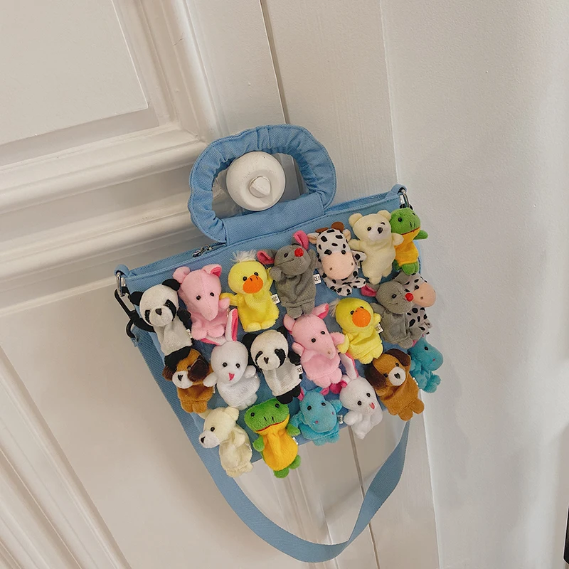 

Новинка 2021, милая кукла, портативная холщовая Повседневная Сумка-тоут, мультяшная женская сумка, женские сумки, дизайнерский женский кошеле...