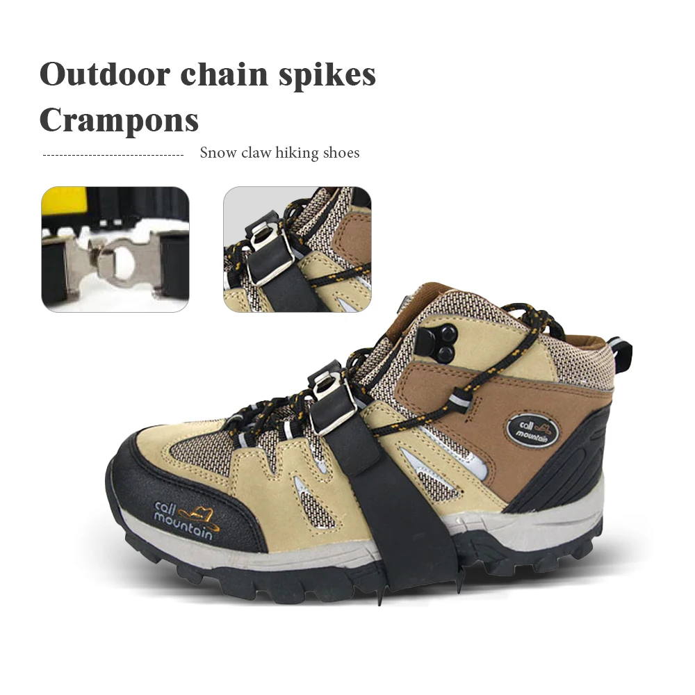 

Non-slip Shoes Cover Outdoor Winter One Size Scalable Non-slip Four Tooth Crampons Multipurpose Climbing Equipment Durable