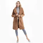 Длинное пальто с широкой талией для женщин 2020, теплая одежда, зимнее пальто с открытым швом, шерстяное пальто с отложным воротником, манто для женщин